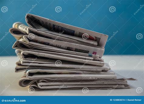 Newspapers Pile Background Stock Photo Image Of Background