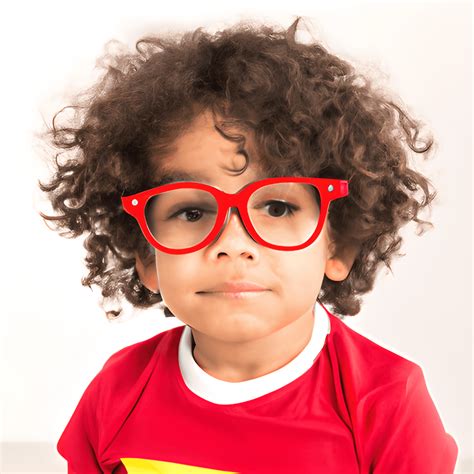 Little Brown Skin Boy With Glasses And Curly Hair · Creative Fabrica