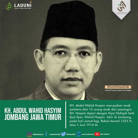 Biografi KH Abdul Wahid Hasyim Profil Ulama LADUNI ID Layanan