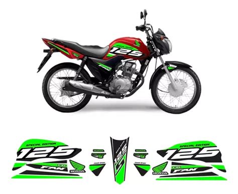 Kit Adesivos Carenagem Completo Honda Cg Fan 125 Verde Parcelamento