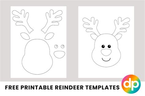 Free Printable Reindeer Templates Daily Printables 45 OFF