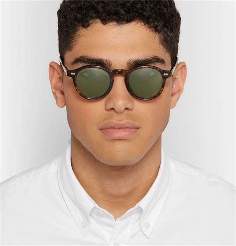 Moscot Miltzen Round Frame Tortoiseshell Acetate Sunglasses Men