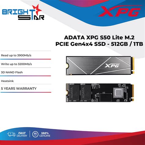 Adata Xpg Gammix S Lite M Pcie Gen X Ssd Gb Tb Shopee Malaysia