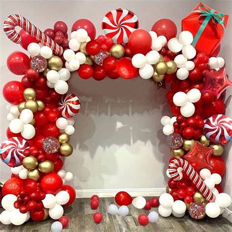 Pcs Kit De Arco De Guirnalda De Globos De Navidad Con Globos