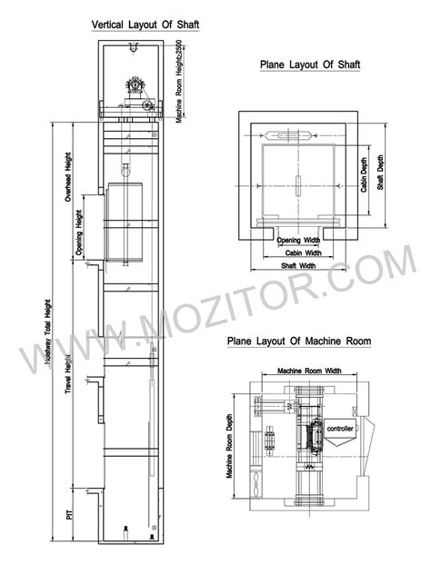 Machine Room Less Elevator Drawings Josue Haggerty