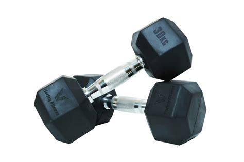 Order Harley Fitness Premium Rubber Coated Bouncing Hex Dumbbells 30 Kg Pair Now Jomla Ae