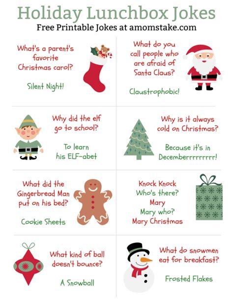 Free Printable Christmas Lunchbox Jokes Download Free Printable