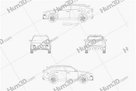 Geely Galaxy L7 Hybrid 2023 Blueprint - 3DModels.org