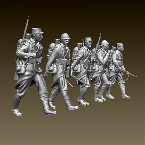 3d Printable French Soldiers Ww1 By Tishchenkov Dmitrii