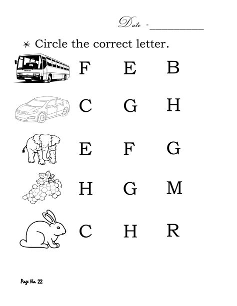 Find And Circle The Letter Worksheets