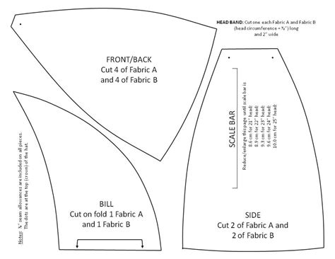 Printable 6 Panel Welding Cap Pattern Free - Printable Templates