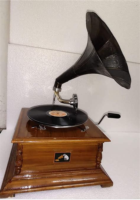 HMV Gramophone Record Player Phonograph Replica Fully Functional