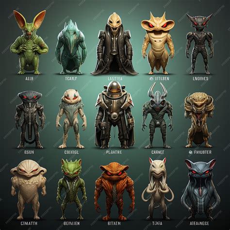 Premium Photo | Alien Characters