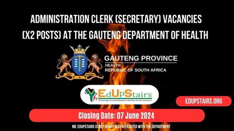 Administration Clerk Secretary Vacancies X Posts At The Gauteng