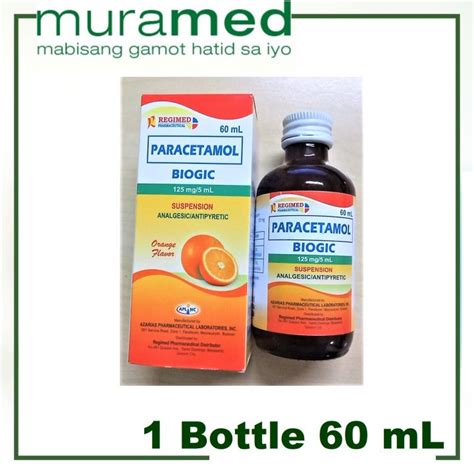 Biogic Paracetamol Suspension 125 Mg Orange 60 Ml Lazada Ph