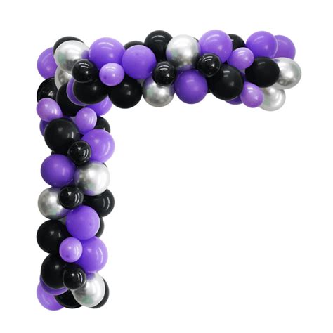 Black and Purple Balloons - 130pcs Black and Purple Balloon Arch Kit ...