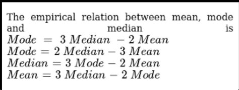 Ol White The Relationship Equation BlwMean Median And Mode Brainly In