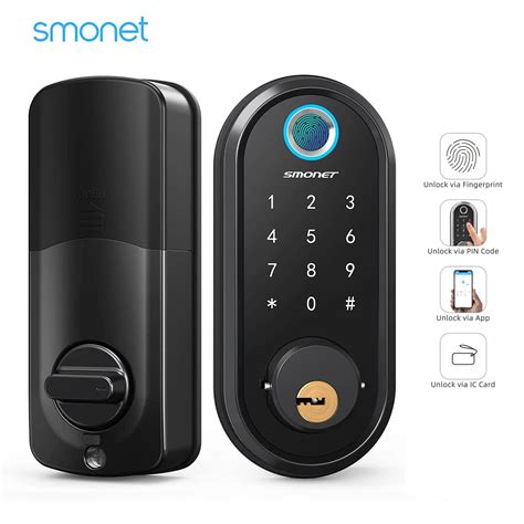 Smart Lock Keyless Entry Door Lock For Front Door Smonet Fingerprint Biometric Electronic