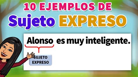 10 Ejemplos SUJETO Expreso I TIPOS DE SUJETO YouTube