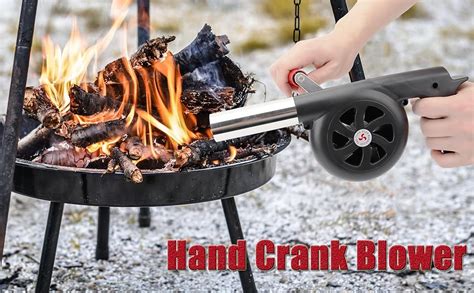 Amazon Gkgk Hand Crank Bbq Fan Portable Barbeque Air Blower With