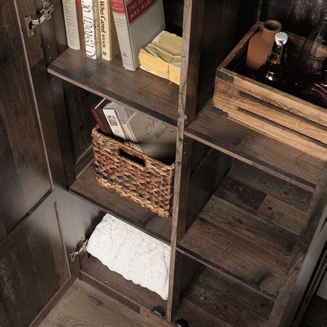 Sauder Select 2 Door Wooden Storage Cabinet In Reclaimed Pine Homesquare