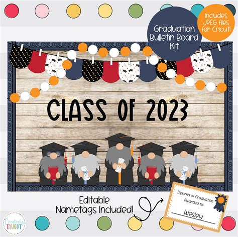 Graduation Bulletin Board Kit Graduating Gnomes Creatively Taught