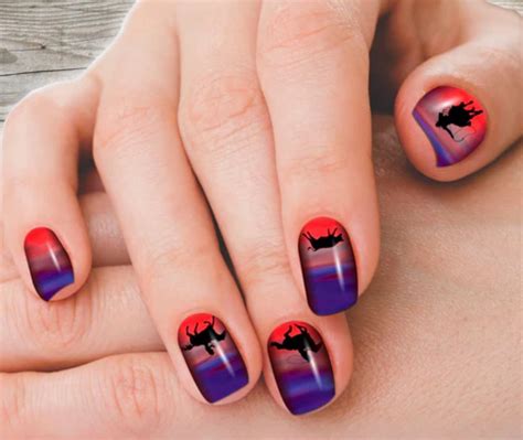 Retro Rodeo Nail Wraps Real Nail Polish Stickers Long Lastingwestern Fashion Etsy