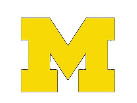 Michigan Logo Blue And Maize Upper Peninsula Cultural Heritage Wolverines Png