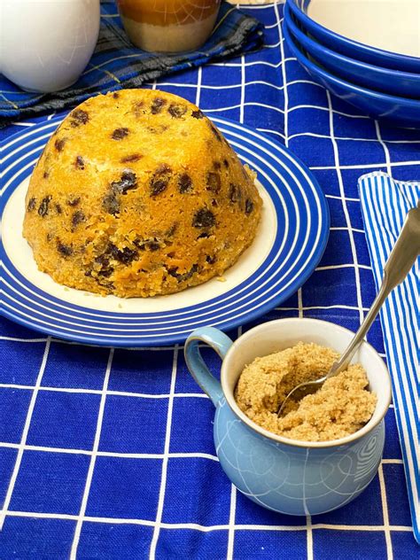 Slow Cooker Steamed Spotted Dick Pudding Traditional Plant Based Cooking