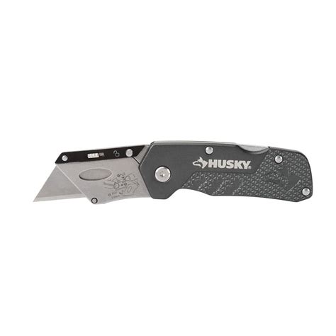 Husky Compact Folding Lock Back Utility Knife 00058 The Home Depot