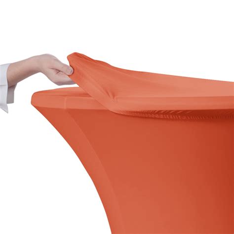 Stehtischhusse Poly Stretch Ø 90 cm orange hussen net