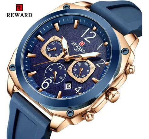 Reloj Cron Grafo Reward Chronograph Con Calendario A Prueba Cuotas