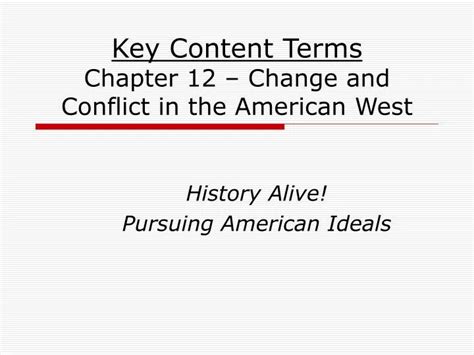 Ppt Key Content Terms Chapter 12 Change And Conflict In The