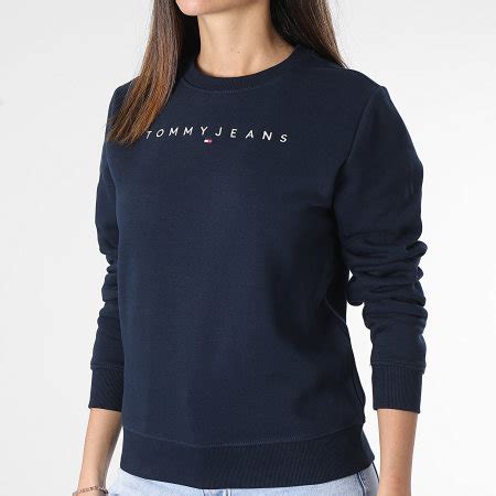 Tommy Jeans Sweat Crewneck Femme 7323 Bleu Marine