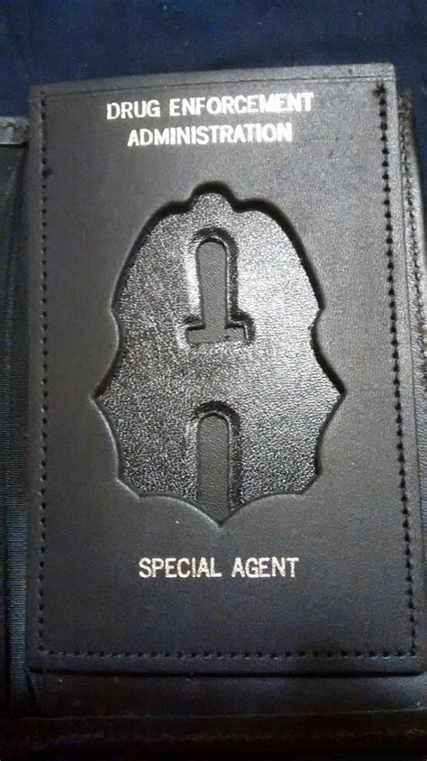 DEA Special Agent Badge ID Wallet Leather Case Secret Service FBI CIA ...