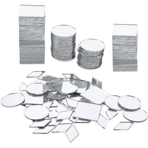 Lot De 120 Petits Miroirs Pour Travaux Manuels 3 Formes De Miroir Pour