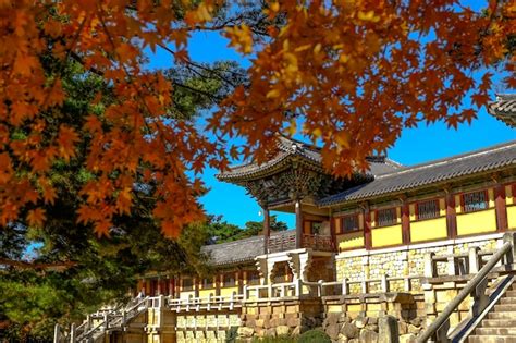 Premium Photo | Bulguksa temple in autumn