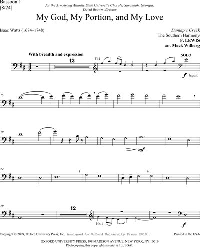 My God, My Portion, and My Love Sheet Music by Mack Wilberg | nkoda ...