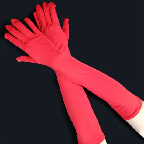 Guantes Rojos Largos Mundo M Gico Disfraces