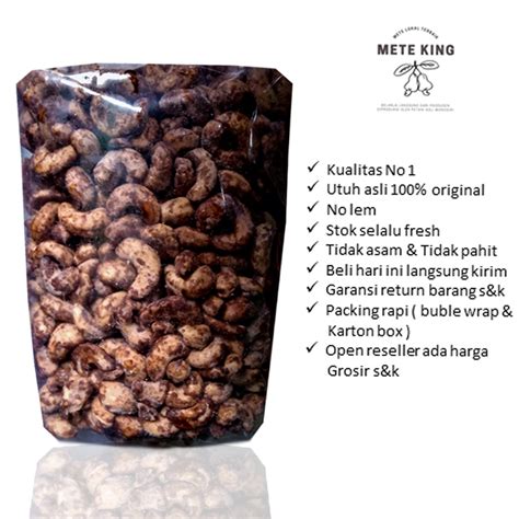 Jual Kacang Mede Coklat Madu Kg Mete Roasted Panggang Bawang Mente