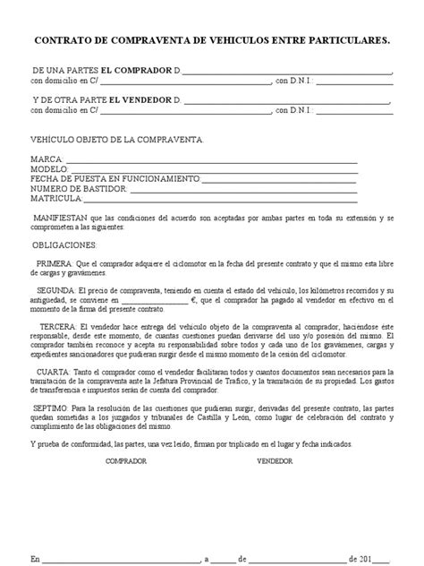 Ejemplo De Contrato De Compra Venta Economias Gobierno