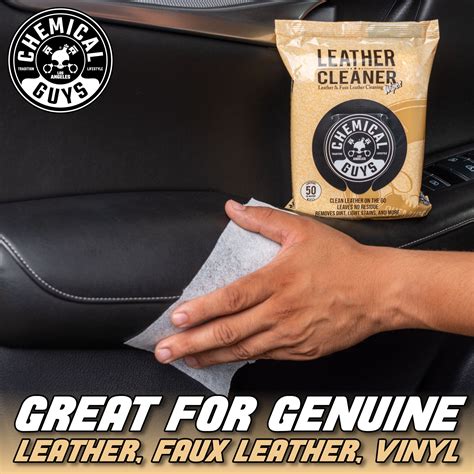 Leather Cleaner Car Cleaning Wipes For Leather Vinyl And Faux Leather
