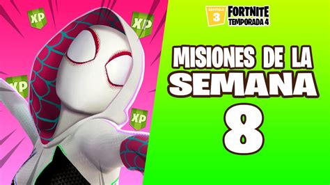 Como Completar Todas Las Misiones De La Semana 8 De Fortnite Temporada 4 Capitulo 3 Youtube