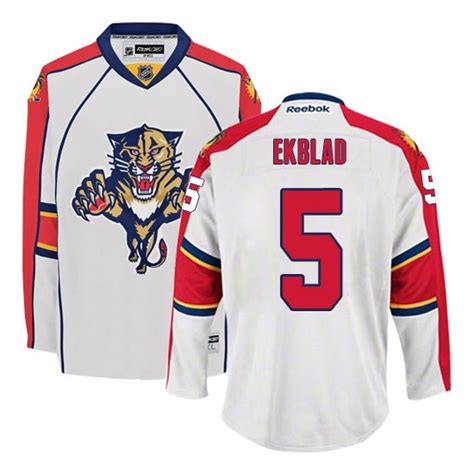 Adult Premier Florida Panthers Aaron Ekblad White Away Official Reebok ...