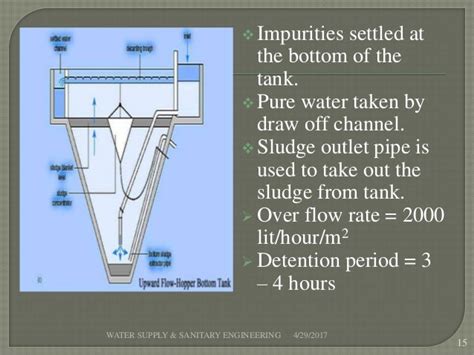 Types of sedimentation tank