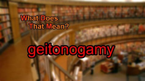 What does geitonogamy mean? - YouTube