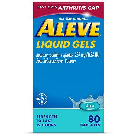 Upc Aleve Liquid Gels Easy Open Arthritis Cap Naproxen