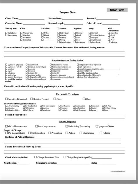 Digital Mental Health Progress Notes Fillable And Reusable Pdf Etsy