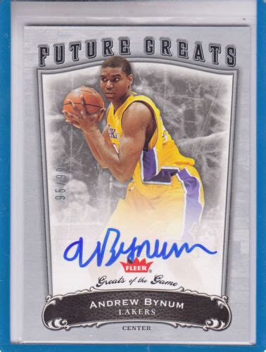 2005 06 FLEER GREATS OF THE GAME ANDREW BYNUM FUTURE STARS 99