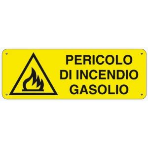 Medicalfast Mfe K Cartello Pericolo D Incendio Gasolio En Iso